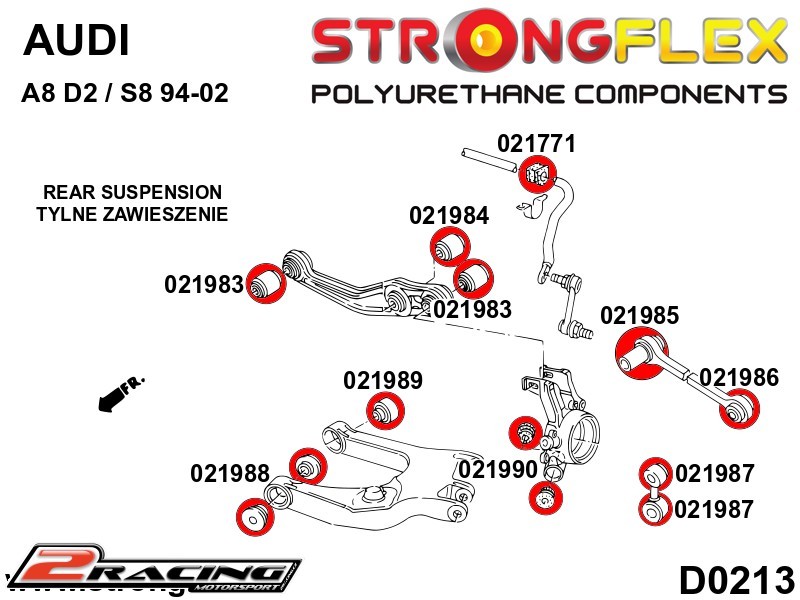 Zadní horní rameno uchycení tlumiče silentblok Sport 021984A