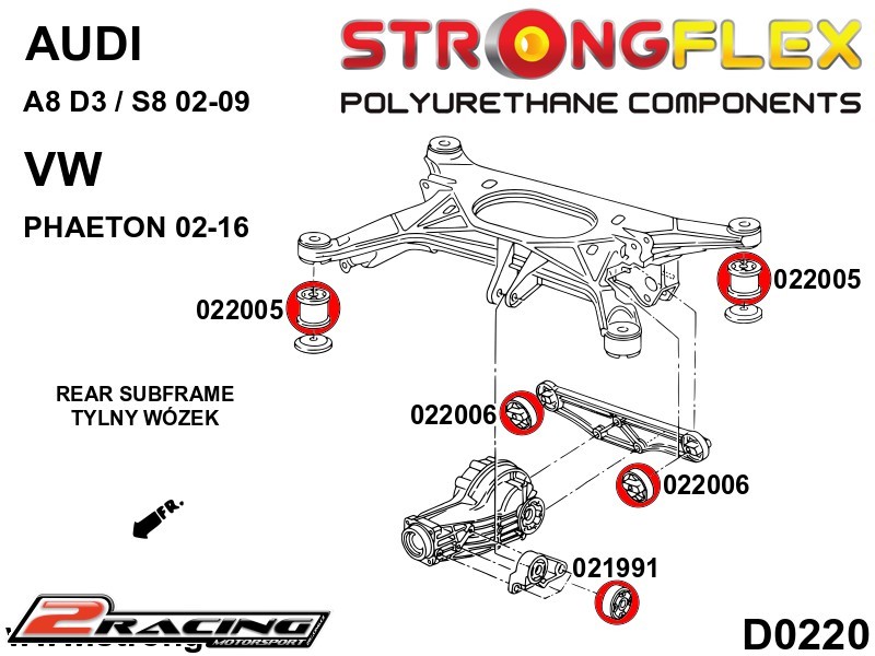 Zadní diferenciál zadní silentblok 022006B
