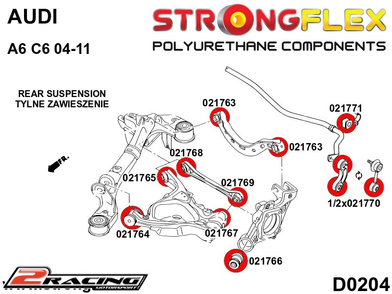 Zadní spodní rameno vnější silentblok 021767B