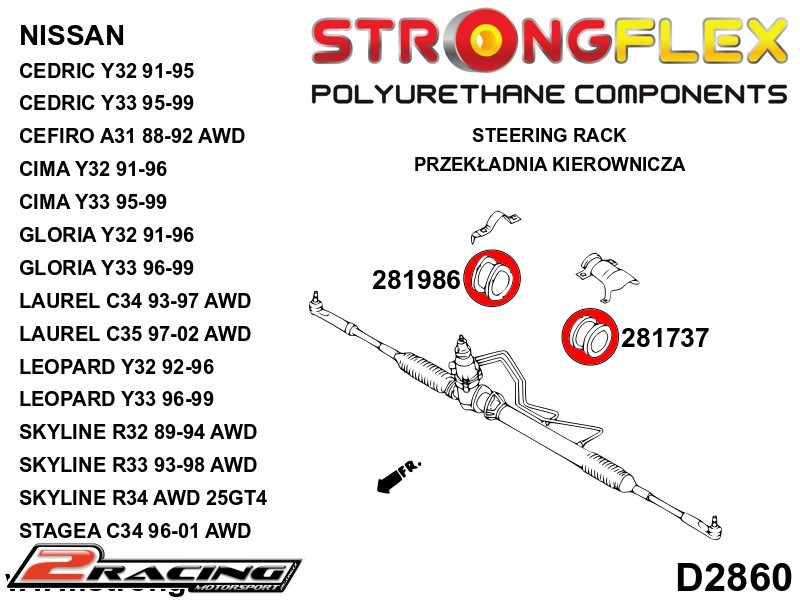 Silentbloky řízení kit 286234B