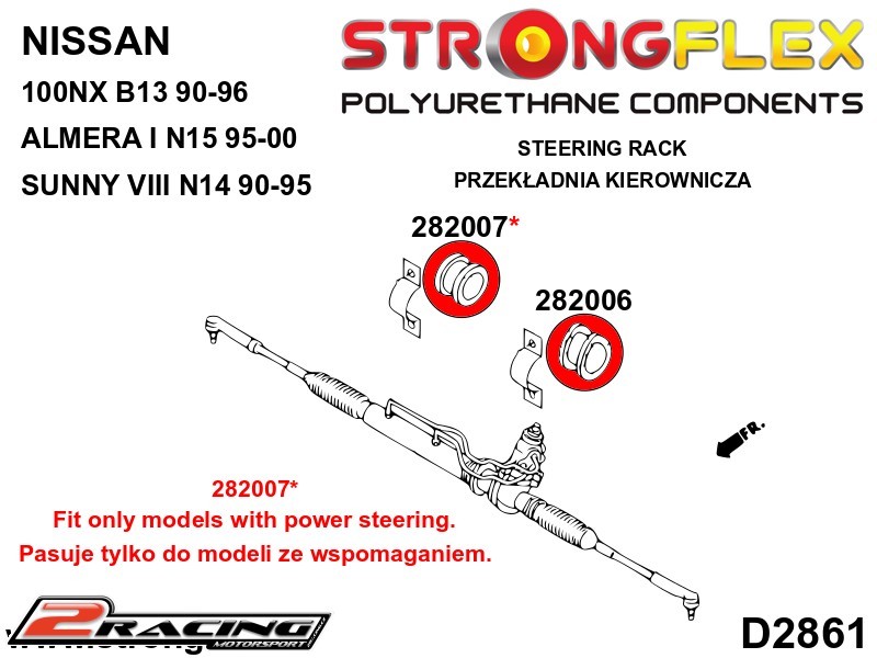 Hřeben řízení silentblok 282006B