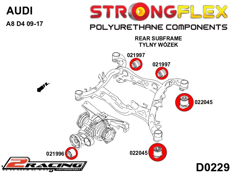Zadní diferenciál zadní silentblok Sport 021997A