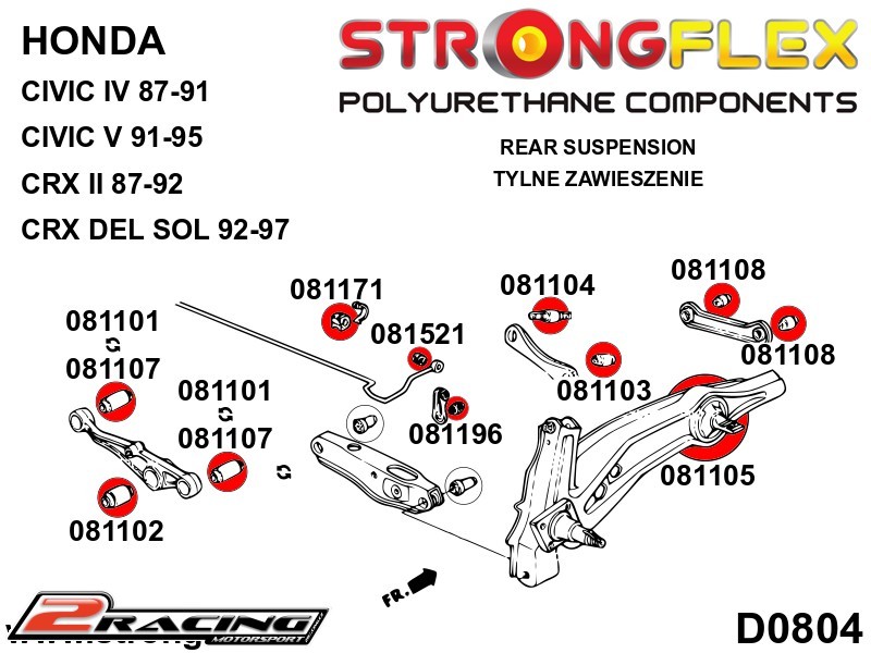Zadní stabilizátor multilink silentblok 081196B