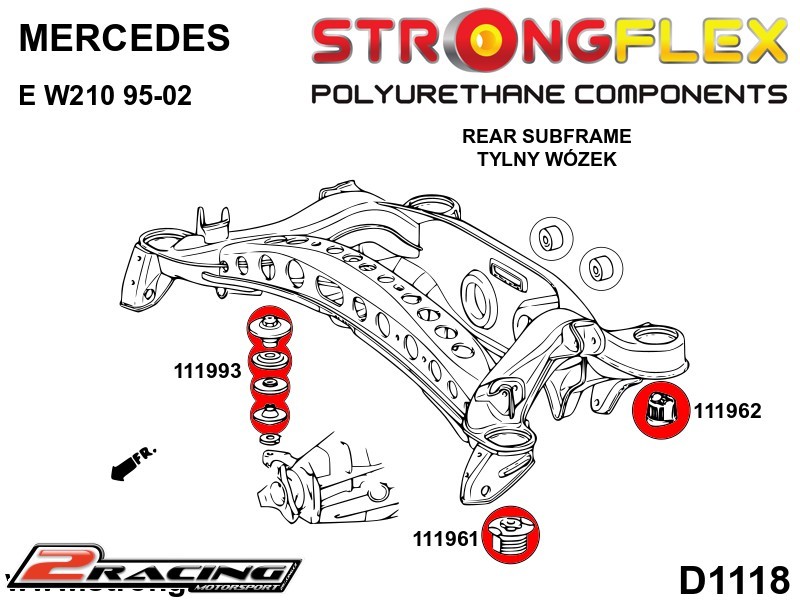 Zadní diferenciál přední silentblok Sport 111993A