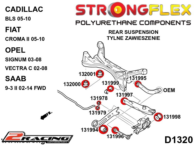 Zadní stabilizátor multilink silentblok Sport 131979A