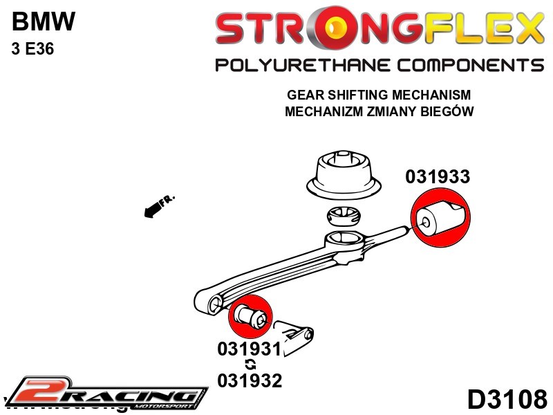 Silentblok řazení přední Sport 031931A