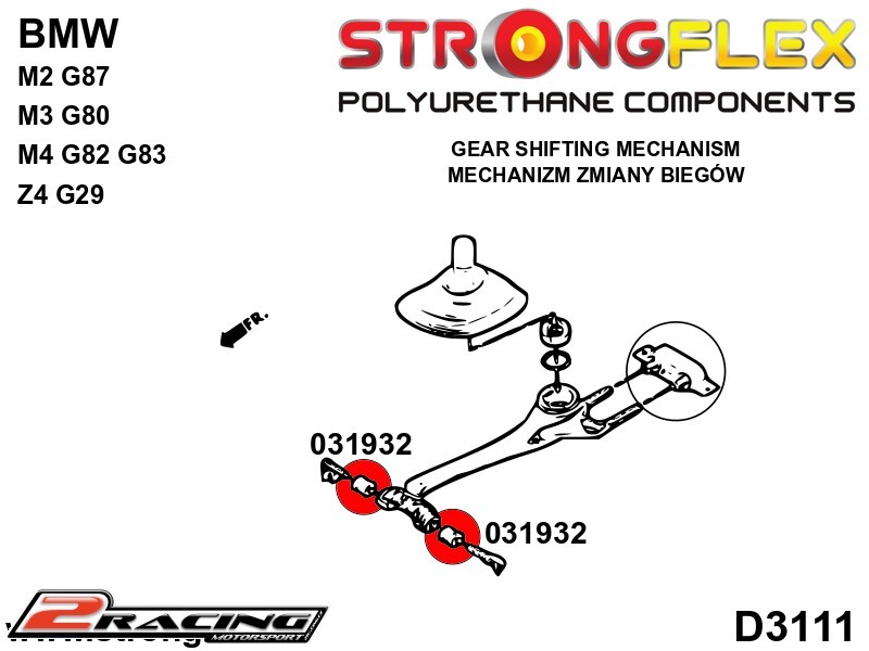 Silentblok řazení přední 19mm ovál Sport 031932A