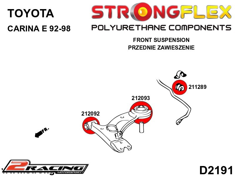Přední stabilizátor silentblok Sport 211289A