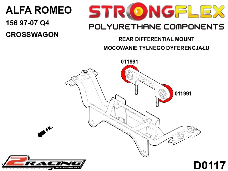 Zadní diferenciál přední silentblok Sport 011991A
