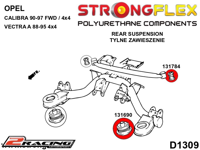 Zadní uložení diferenciálu silentblok 131784B