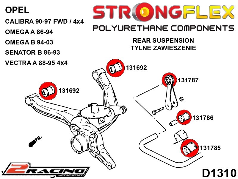 Zadní stabilizátor silentblok 131785B