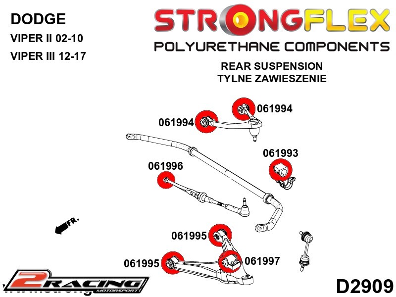 Zadní tlumič silentblok spodní uchycení Sport 061997A