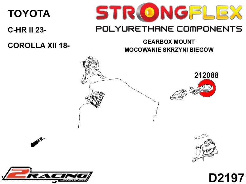 Držák převodovky silentblok 212088B