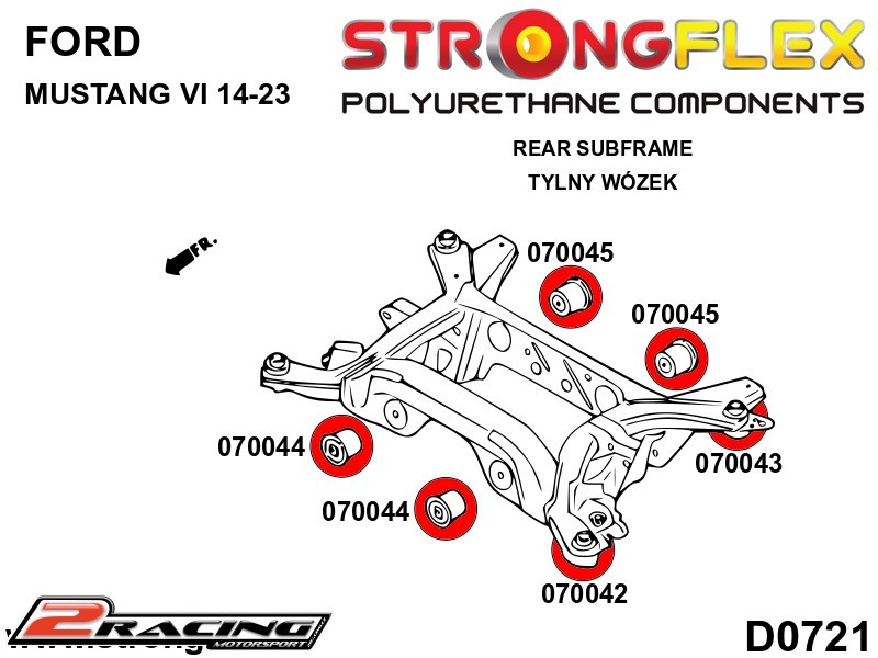 Zadní nápravnice přední silentblok 070042B